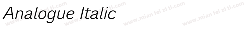 Analogue Italic字体转换